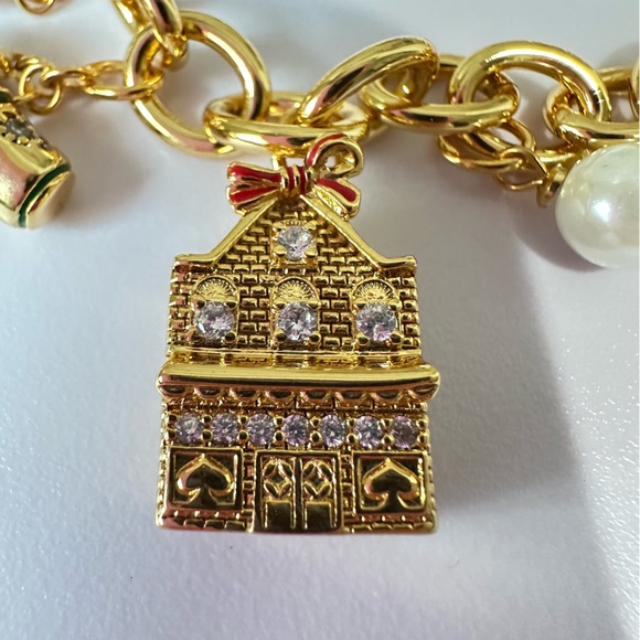 Kate Spade Winter Wonderland Goldtone Charm Bracelet with Colorful Accents - Picture 14 of 16